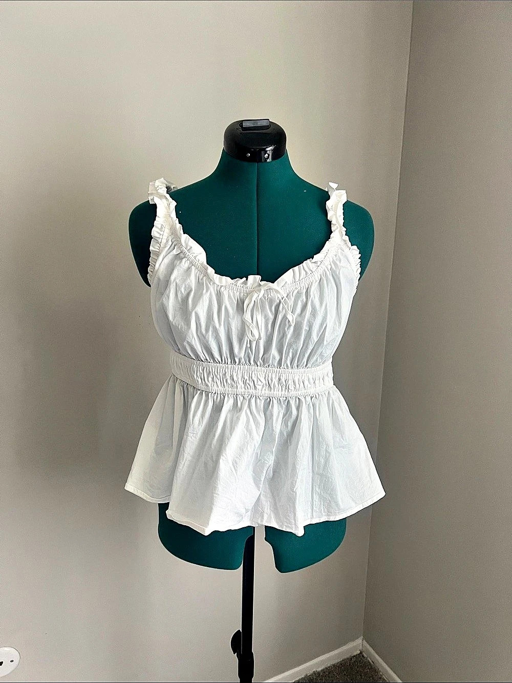 LC Lauren Conrad Peplum Milkmaid Top